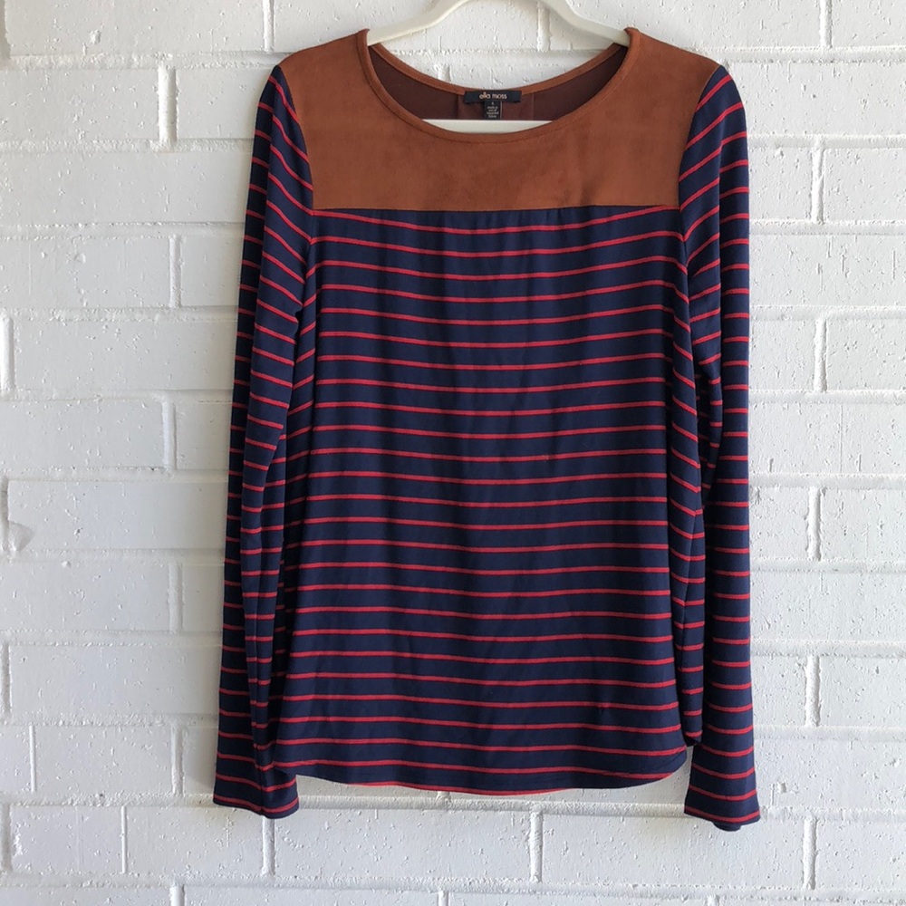 Ella Moss Striped Long Sleeve Top